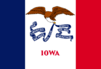 Iowa US state flag